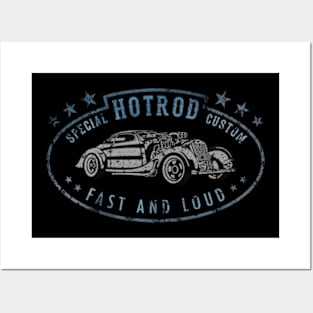 Hotrod Custom Fast And Loud Scene Retro Posters and Art